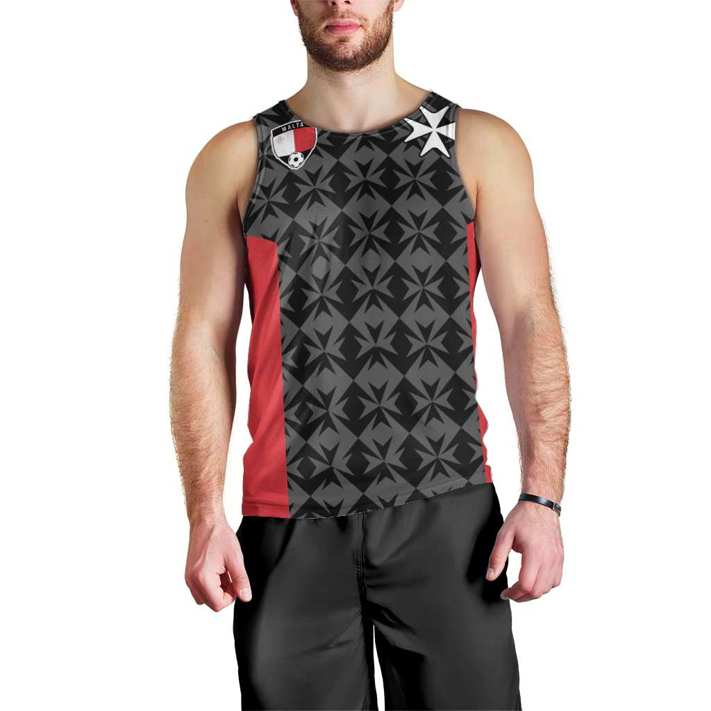 Custom Malta Football Jersey Go Champions Men Tank Top Black Style