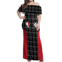 Custom Malta Football Jersey Go Champions Off Shoulder Maxi Dress Black Style