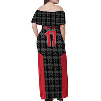 Custom Malta Football Jersey Go Champions Off Shoulder Maxi Dress Black Style