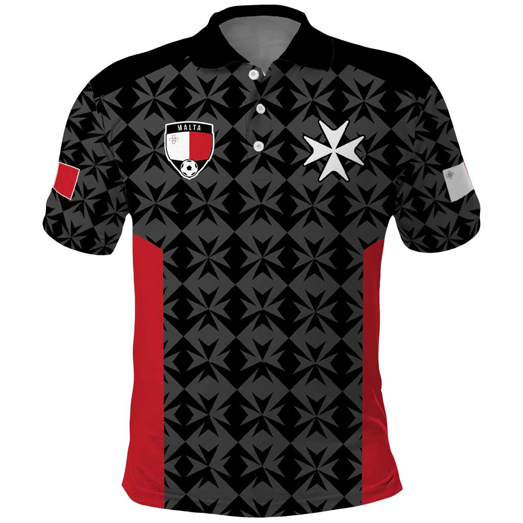 Custom Malta Football Jersey Go Champions Polo Shirt Black Style