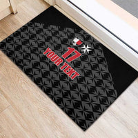 Custom Malta Football Jersey Go Champions Rubber Doormat Black Style
