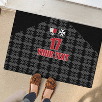 Custom Malta Football Jersey Go Champions Rubber Doormat Black Style