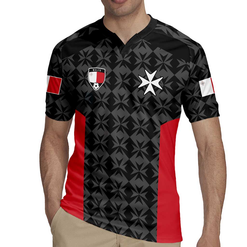 Custom Malta Football Jersey Go Champions Rugby Jersey Black Style
