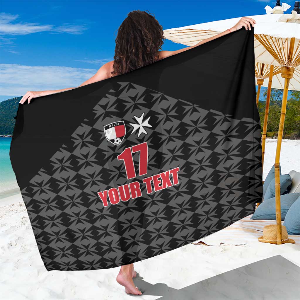 Custom Malta Football Jersey Go Champions Sarong Black Style