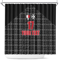Custom Malta Football Jersey Go Champions Shower Curtain Black Style