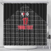 Custom Malta Football Jersey Go Champions Shower Curtain Black Style