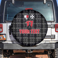Custom Malta Football Jersey Go Champions Spare Tire Cover Black Style