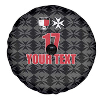 Custom Malta Football Jersey Go Champions Spare Tire Cover Black Style