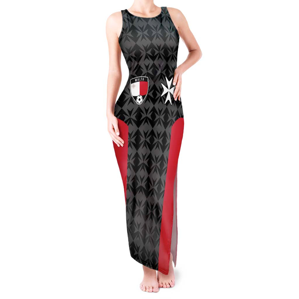 Custom Malta Football Jersey Go Champions Tank Maxi Dress Black Style