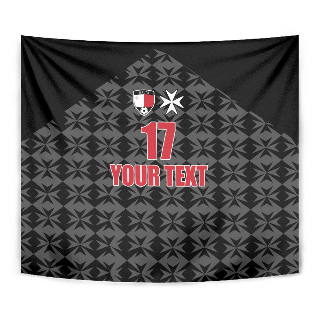 Custom Malta Football Jersey Go Champions Tapestry Black Style