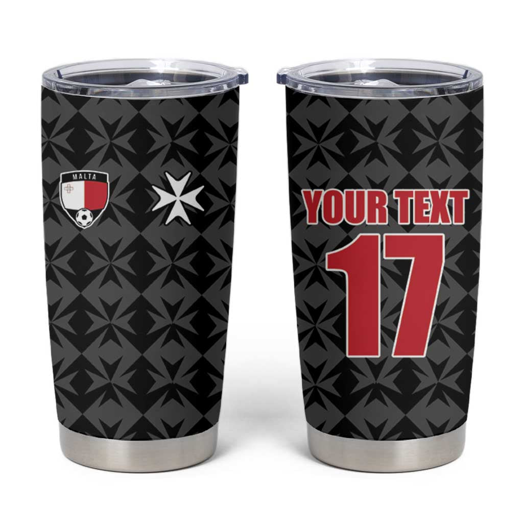 Custom Malta Football Jersey Go Champions Tumbler Cup Black Style