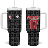 Custom Malta Football Jersey Go Champions Tumbler With Handle Black Style