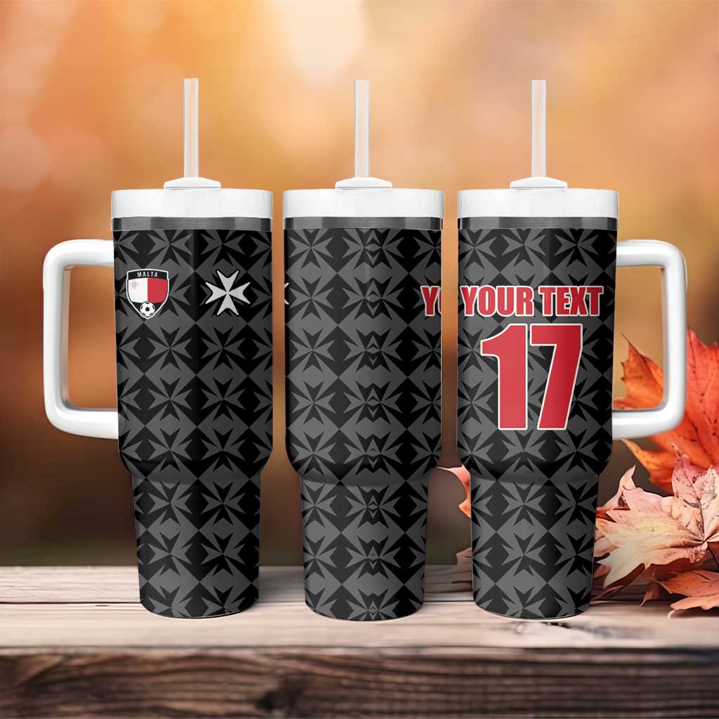Custom Malta Football Jersey Go Champions Tumbler With Handle Black Style