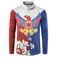 Philippine Eagle Week Button Sweatshirt Filipino Patern