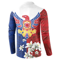 Philippine Eagle Week Button Sweatshirt Filipino Patern