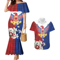 Philippine Eagle Week Couples Matching Mermaid Dress and Hawaiian Shirt Filipino Patern