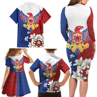 Philippine Eagle Week Family Matching Long Sleeve Bodycon Dress and Hawaiian Shirt Filipino Patern
