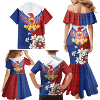 Philippine Eagle Week Family Matching Mermaid Dress and Hawaiian Shirt Filipino Patern