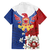 Philippine Eagle Week Family Matching Off The Shoulder Long Sleeve Dress and Hawaiian Shirt Filipino Patern
