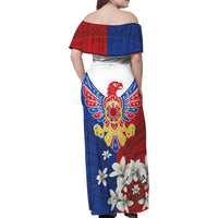 Philippine Eagle Week Family Matching Off Shoulder Maxi Dress and Hawaiian Shirt Filipino Patern