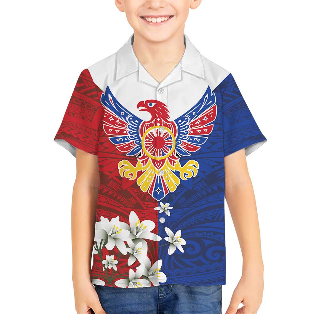 Philippine Eagle Week Family Matching Puletasi and Hawaiian Shirt Filipino Patern