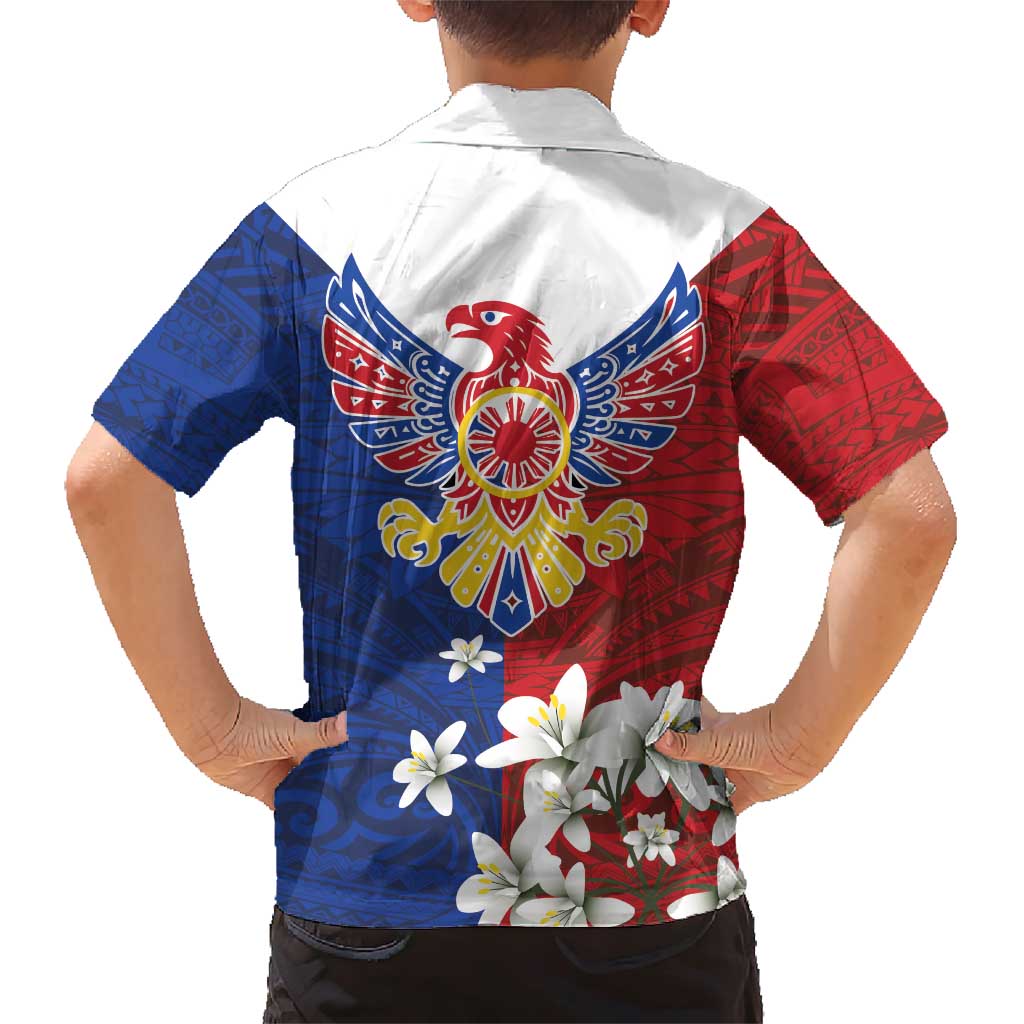 Philippine Eagle Week Family Matching Short Sleeve Bodycon Dress and Hawaiian Shirt Filipino Patern