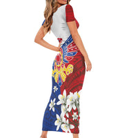 Philippine Eagle Week Family Matching Short Sleeve Bodycon Dress and Hawaiian Shirt Filipino Patern