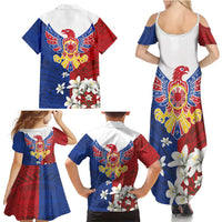 Philippine Eagle Week Family Matching Summer Maxi Dress and Hawaiian Shirt Filipino Patern
