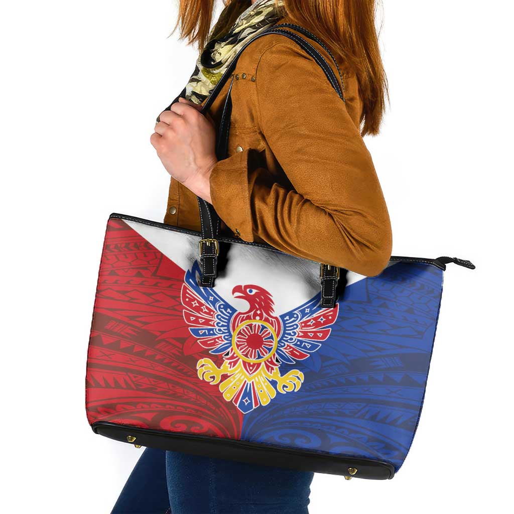 Philippine Eagle Week Leather Tote Bag Filipino Patern