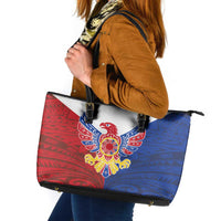 Philippine Eagle Week Leather Tote Bag Filipino Patern