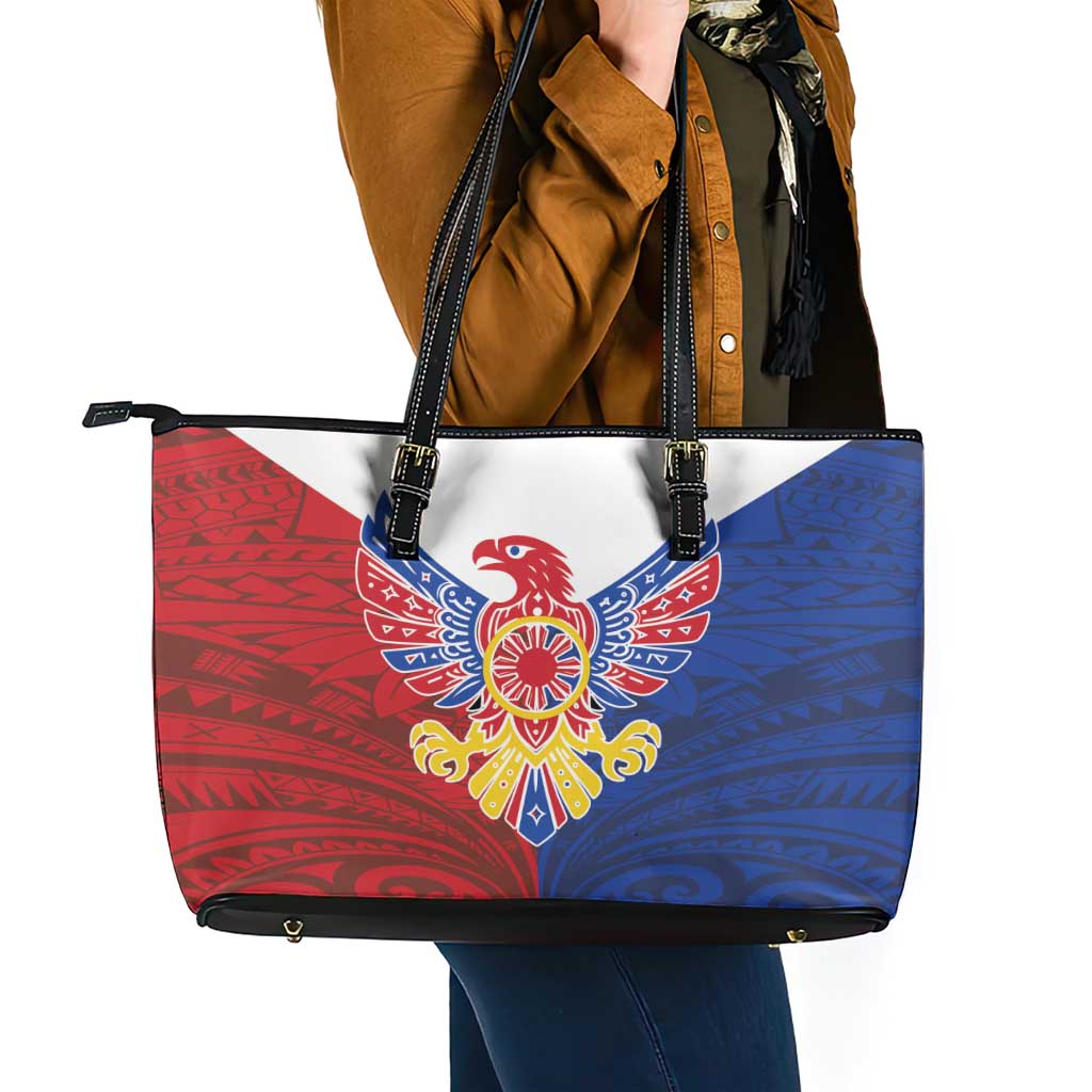 Philippine Eagle Week Leather Tote Bag Filipino Patern