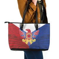 Philippine Eagle Week Leather Tote Bag Filipino Patern