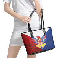 Philippine Eagle Week Leather Tote Bag Filipino Patern
