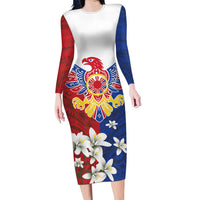 Philippine Eagle Week Long Sleeve Bodycon Dress Filipino Patern