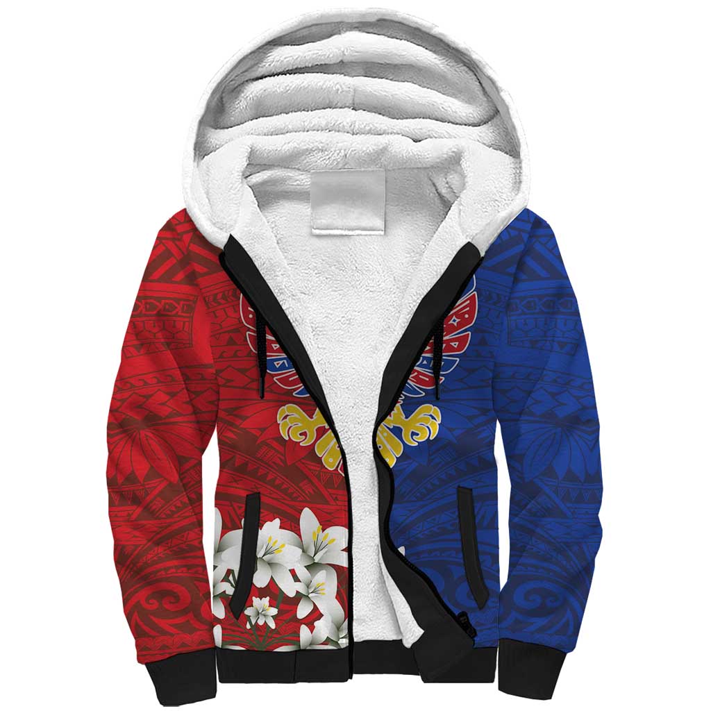 Philippine Eagle Week Sherpa Hoodie Filipino Patern