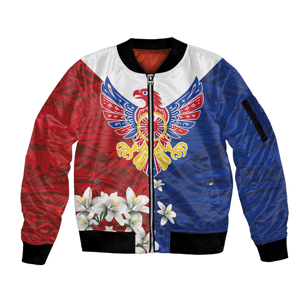 Philippine Eagle Week Sleeve Zip Bomber Jacket Filipino Patern