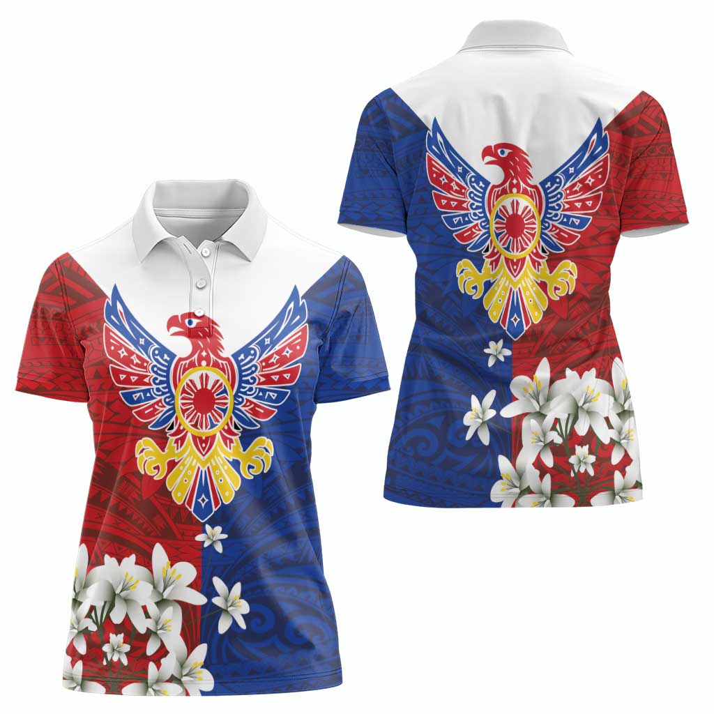 Philippine Eagle Week Women Polo Shirt Filipino Patern