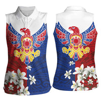 Philippine Eagle Week Women Sleeveless Polo Shirt Filipino Patern