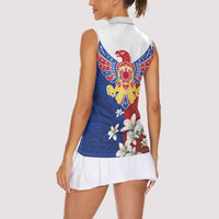 Philippine Eagle Week Women Sleeveless Polo Shirt Filipino Patern