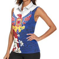Philippine Eagle Week Women Sleeveless Polo Shirt Filipino Patern