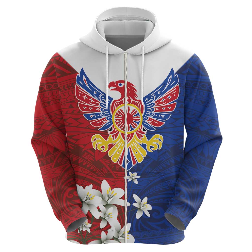 Philippine Eagle Week Zip Hoodie Filipino Patern