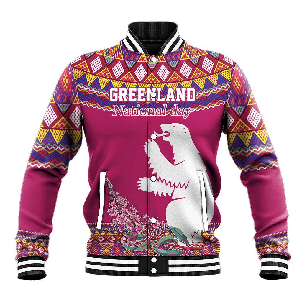 Greenland National Day Baseball Jacket Inuit Kalaallisuut style