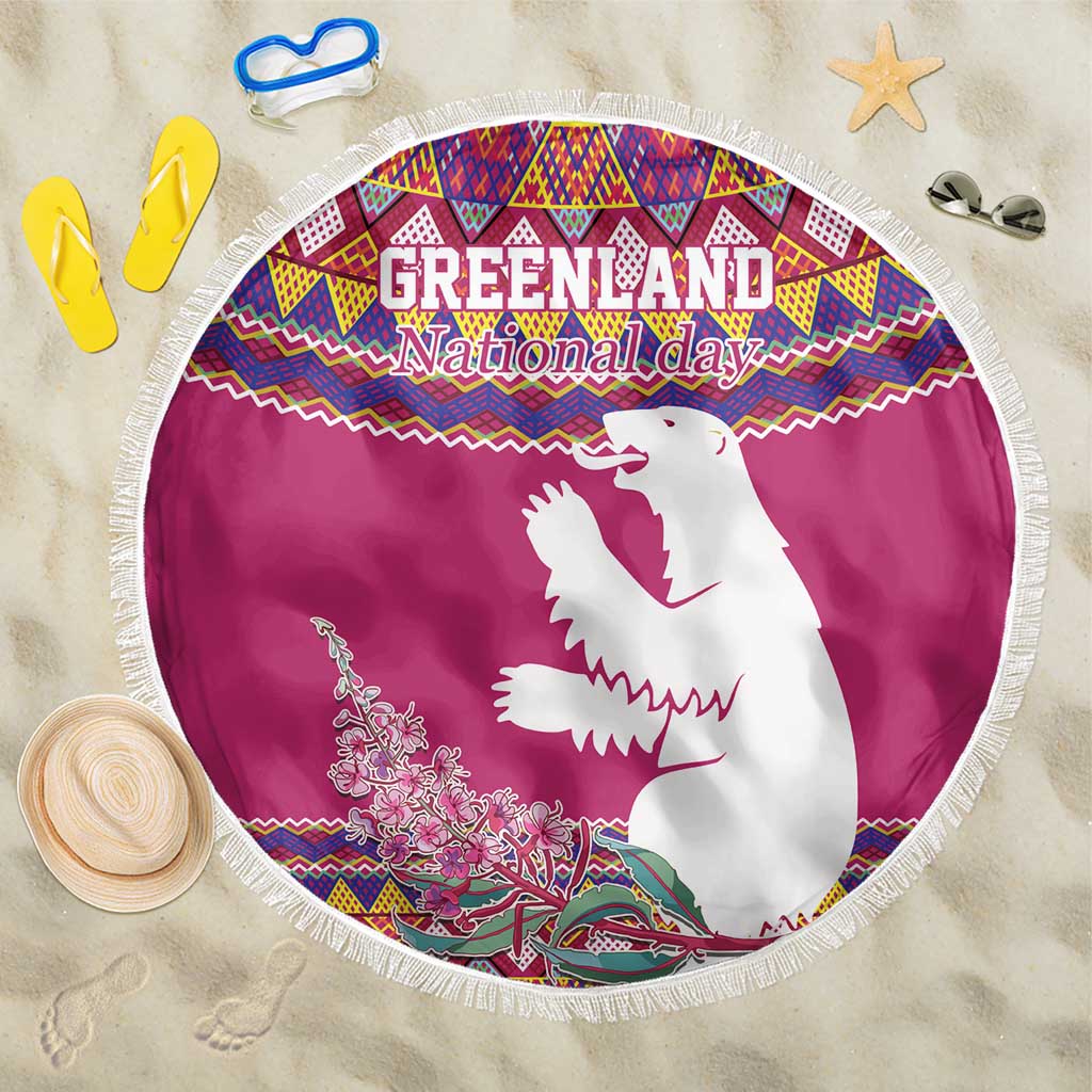 Greenland National Day Beach Blanket Inuit Kalaallisuut style