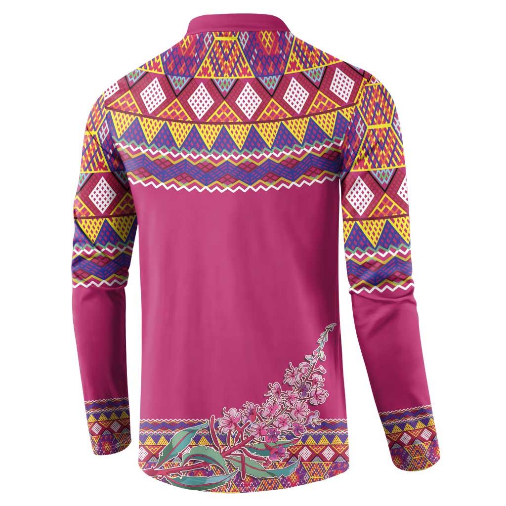 Greenland National Day Button Sweatshirt Inuit Kalaallisuut style