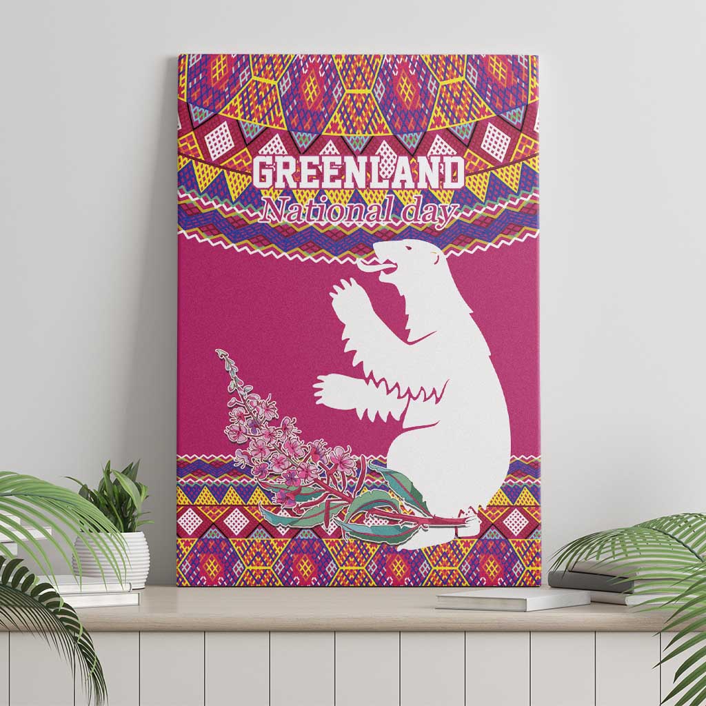 Greenland National Day Canvas Wall Art Inuit Kalaallisuut style