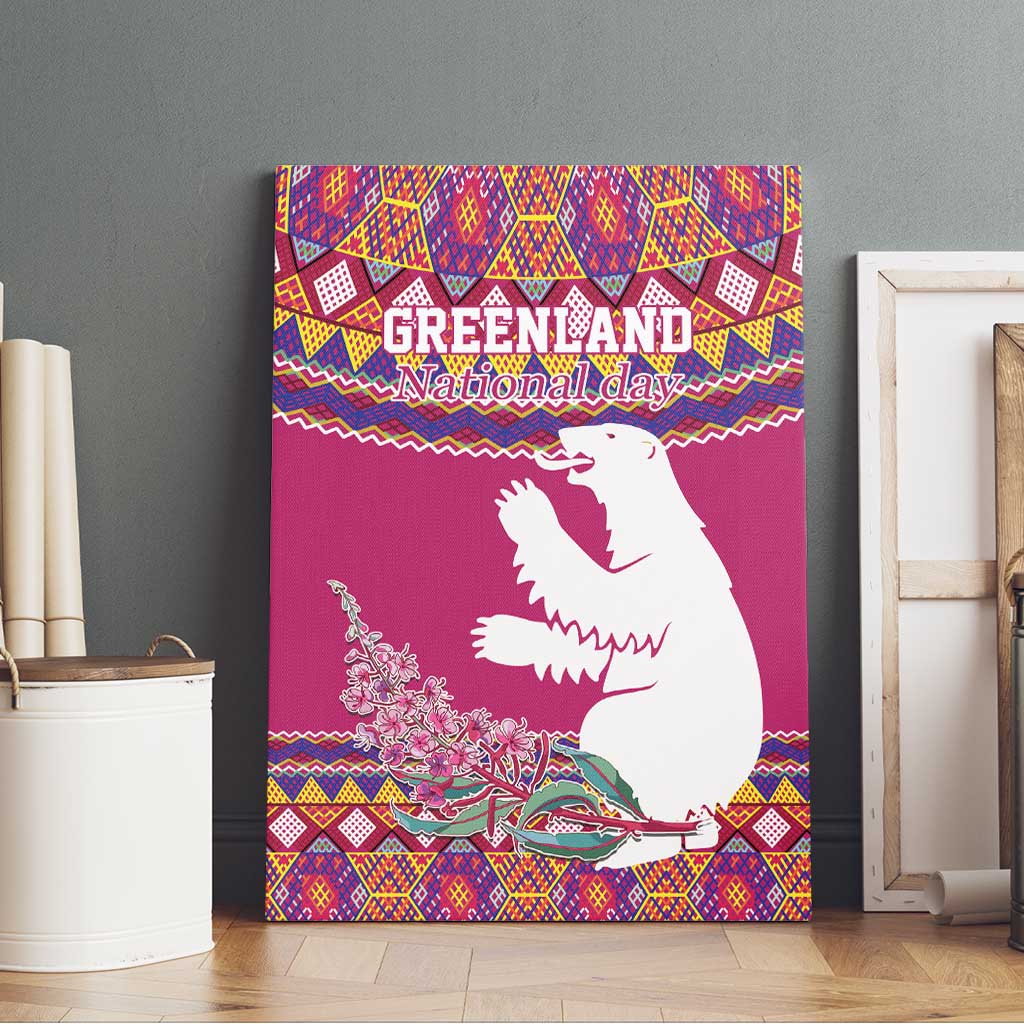 Greenland National Day Canvas Wall Art Inuit Kalaallisuut style