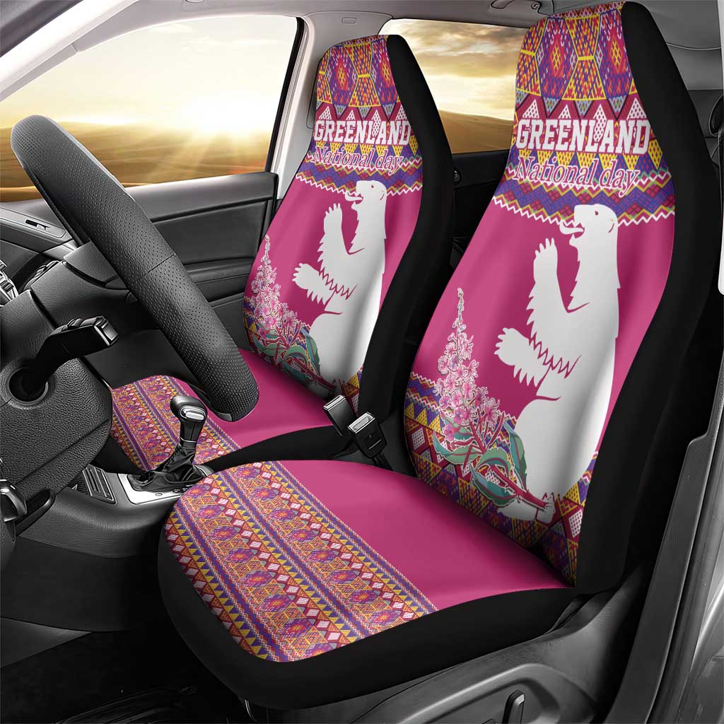 Greenland National Day Car Seat Cover Inuit Kalaallisuut style