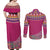 Greenland National Day Couples Matching Off Shoulder Maxi Dress and Long Sleeve Button Shirt Inuit Kalaallisuut style