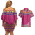 Greenland National Day Couples Matching Off Shoulder Short Dress and Hawaiian Shirt Inuit Kalaallisuut style