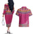 Greenland National Day Couples Matching Off The Shoulder Long Sleeve Dress and Hawaiian Shirt Inuit Kalaallisuut style